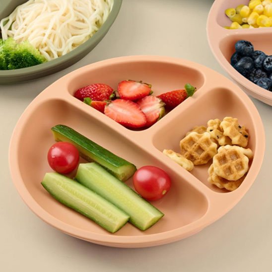 Assiette mixte assiette bebe orange