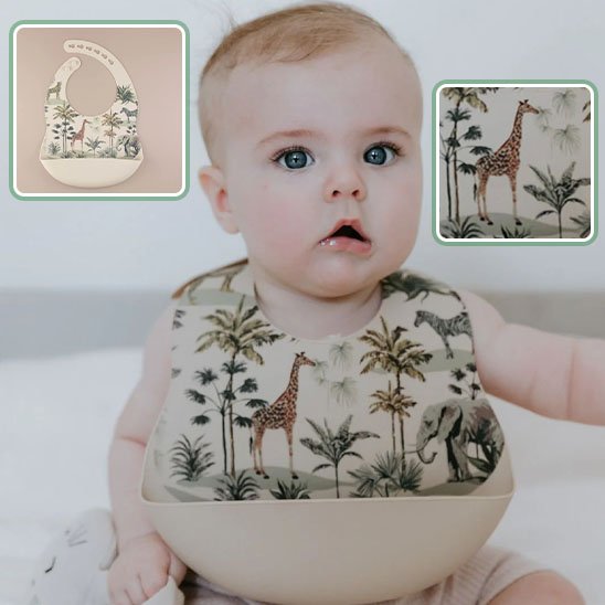 Bavoir bébé avec les yeux bleu
